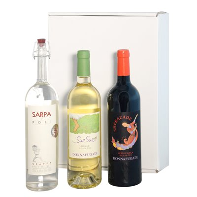 Confezione Regalo - I vini di Donnafugata e la Grappa Sarpa di Jacopo Poli