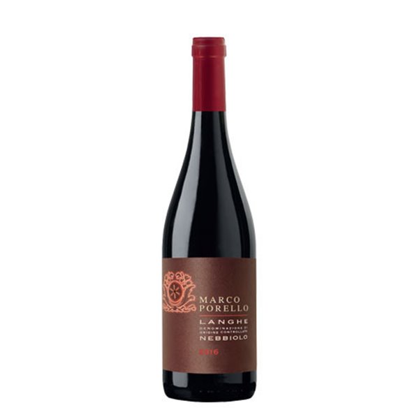 Confezione da 6 Bottiglie Vino Rosso Nebbiolo Langhe Marco Porello -cz