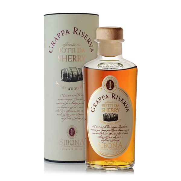 Grappa Riserva invecchiata in botti da Sherry - Distilleria Sibona 0,5 l.