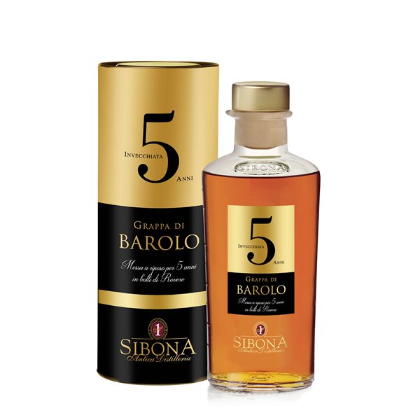 Grappa Barolo invecchiata 5 anni  - Distilleria Sibona 0,5 l.