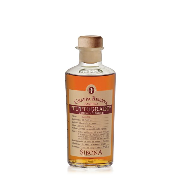 Grappa Invecchiata Tuttogrado di Barbera - Distilleria Sibona 0,5 l.