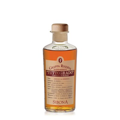 Grappa Invecchiata Tuttogrado di Barbaresco- Distilleria Sibona 0,5 l.