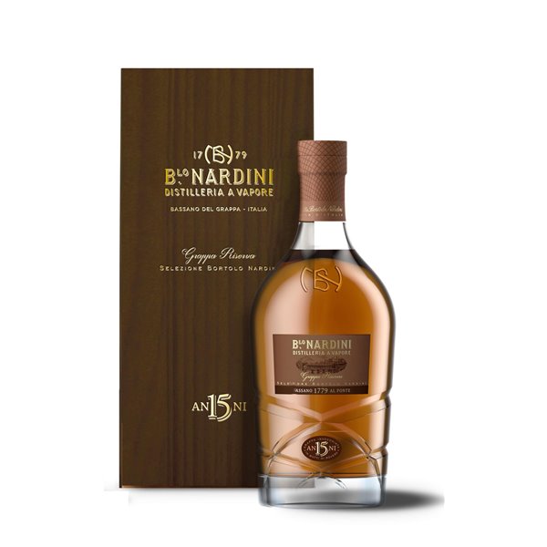 Nardini Grappa Riserva 15 anni 45° astuccio legno