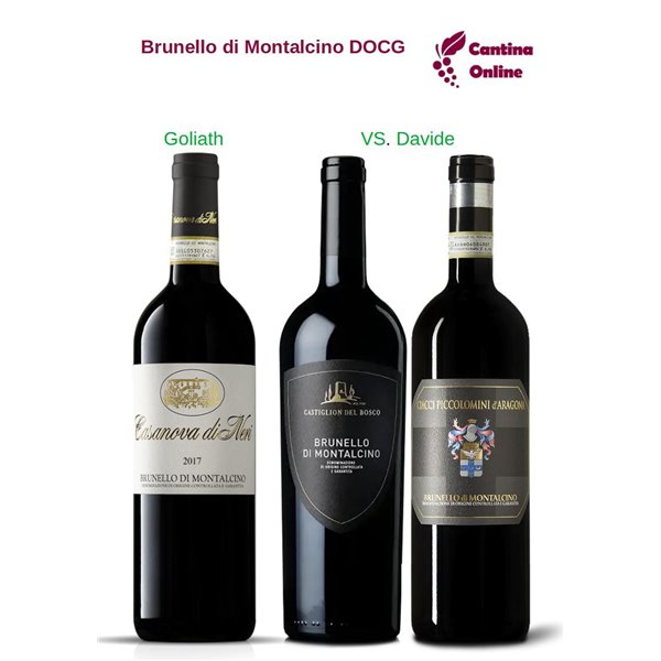 Davide VS. Goliath  -  Brunello di Montalcino DOCG  - 3 x 0,75 L.