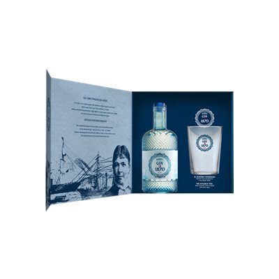 Bertagnolli - Gin1870 Raspberry Dry Gin Confezione Speciale con 1Bicchiere (40% Vol. - 0.70 Lt)