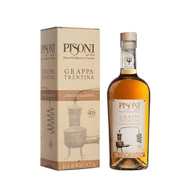 Distilleria Pisoni - Grappa Barricata  Gewürztraminer (astucciata) 70cl 45°