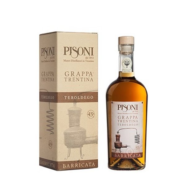Distilleria Pisoni - Grappa Barricata Teroldego (astucciata) 70cl 45°