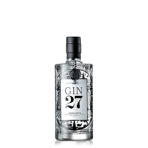 Gin27 – Appenzeller Distilled Dry Gin 43 %vol. 70 cl- Psenner