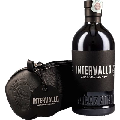 Liquore Intervallo Amaro Da Salotto  Con Borsello Cuoio 50cl 28% - crb