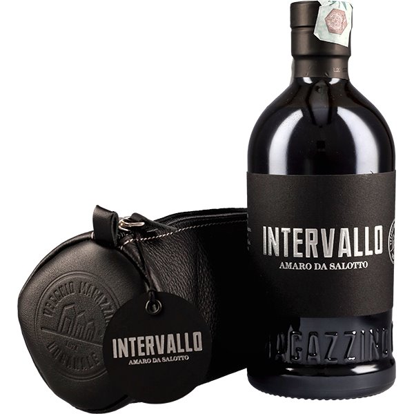 Liquore Intervallo Amaro Da Salotto  Con Borsello Cuoio 50cl 28% - crb