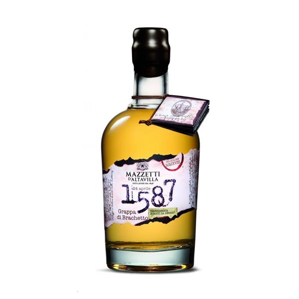 Mazzetti 2x 0,7 l. - 1587 Grappa di Brachetto Special Cask Finish 43° Mazzetti D'Altavilla 0,50 L.