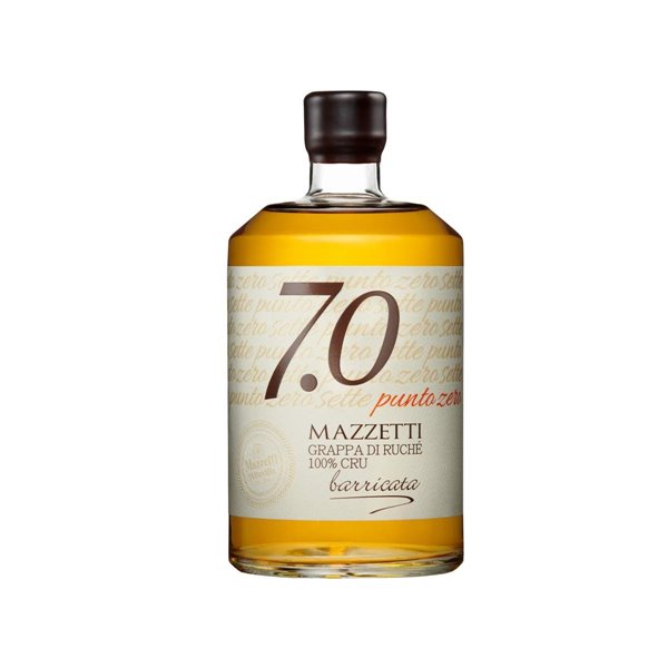 Mazzetti - 7.0 Grappa Di Ruché Barricata  43° Mazzetti D'Altavilla 0,70 L.