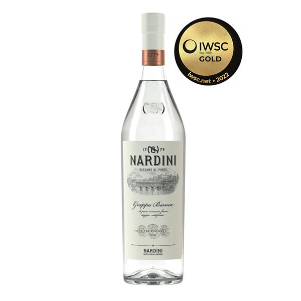 New Bottle Grappa Nardini Acquavite Bianca 50 % Bortolo Nardini  0,70 L.