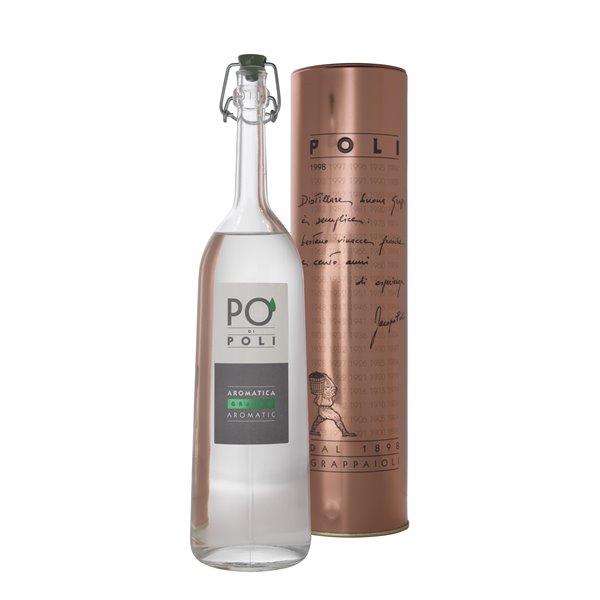 2 x 0,70 L. Grappa Pò di Poli Aromatica 40° Distilleria Jacopo Poli con tubo di rame
