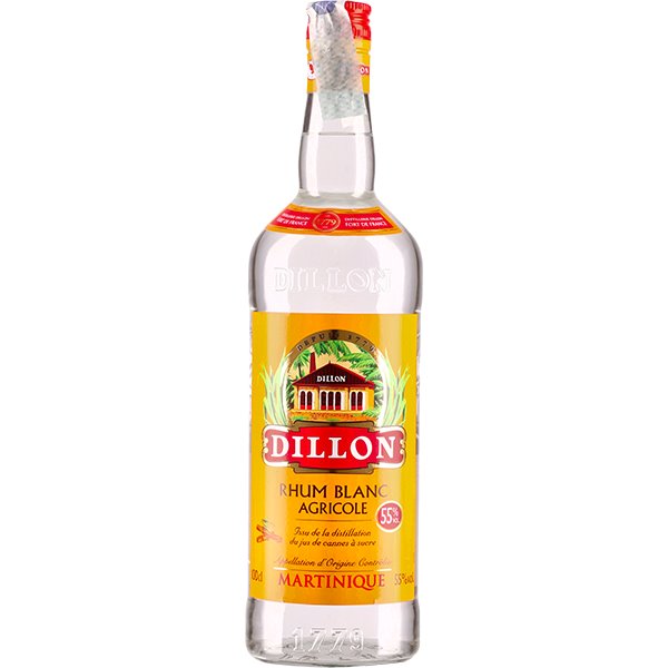 Rum Dillon Blanc Pouring (100cl  55%) - crb