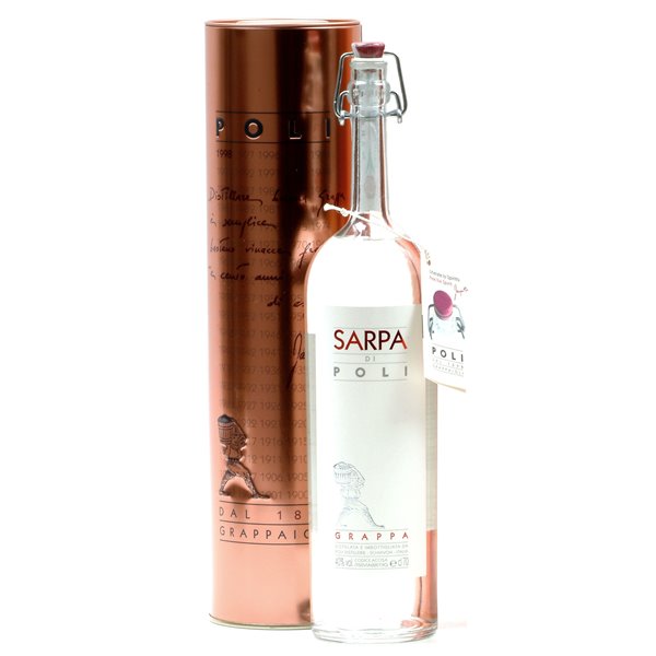 Grappa Sarpa di Poli 40° Distilleria jacopo Poli tubo rame