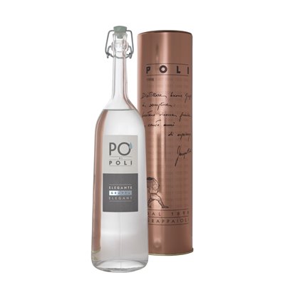 Grappa Pò di Poli Elegante 40° Distilleria jacopo Poli con tubo di rame Grappa Pò di Poli Elegante 40° Distilleria jacopo Poli con tubo di rame