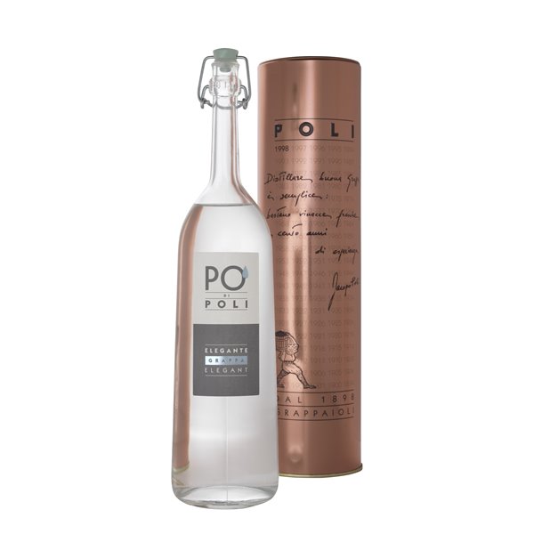 Grappa Pò di Poli Elegante 40° Distilleria jacopo Poli con tubo di rame