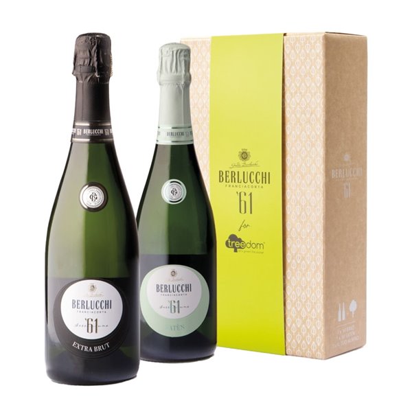 BERLUCCHI Confezione TREEDOM ‘61 Saten+Extra Brut CARD Adotta Albero