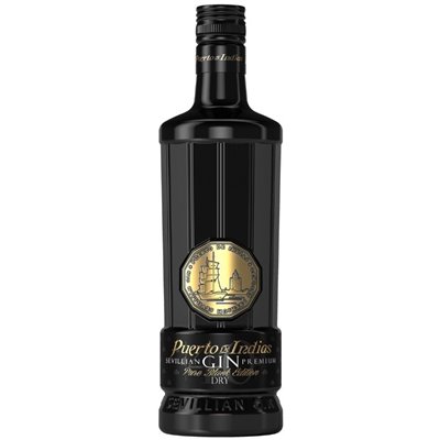 Gin Puerto des indias Black Edition dry gin (70cl 40%) -on Gin Puerto des indias Black Edition dry gin (70cl 40%) -on