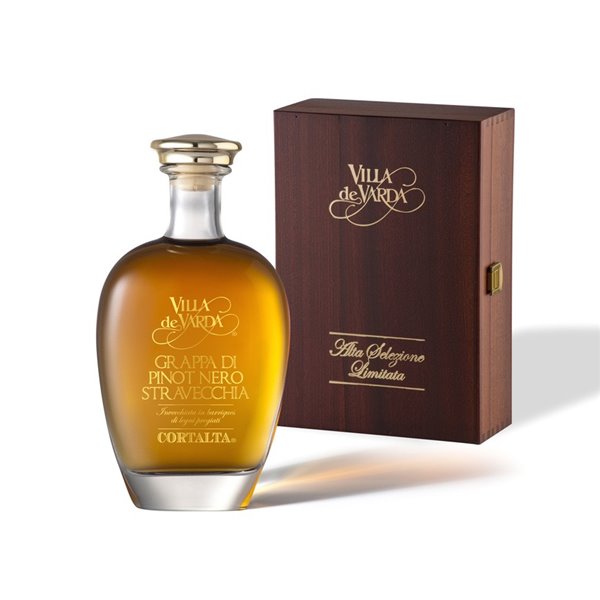 Grappa Pinot Nero Stravecchia Cortalta 40 °  Distilleria Villa De Varda 0,70 L.