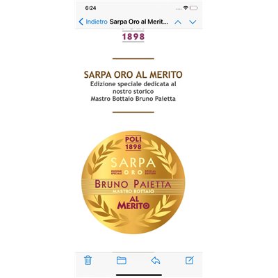 Grappa Sarpa Oro Al merito di Poli 40° Distilleria Jacopo Poli con tubo di rame Grappa Sarpa Oro Al merito di Poli 40° Distilleria Jacopo Poli con tubo di rame
