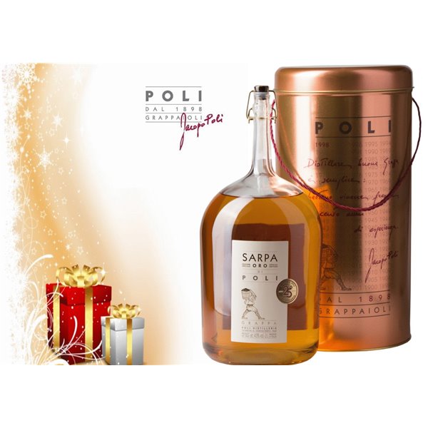 CONFEZIONE REGALO:  Grappa Sarpa Barrique di Poli 40° Distilleria Jacopo Poli Big Mama